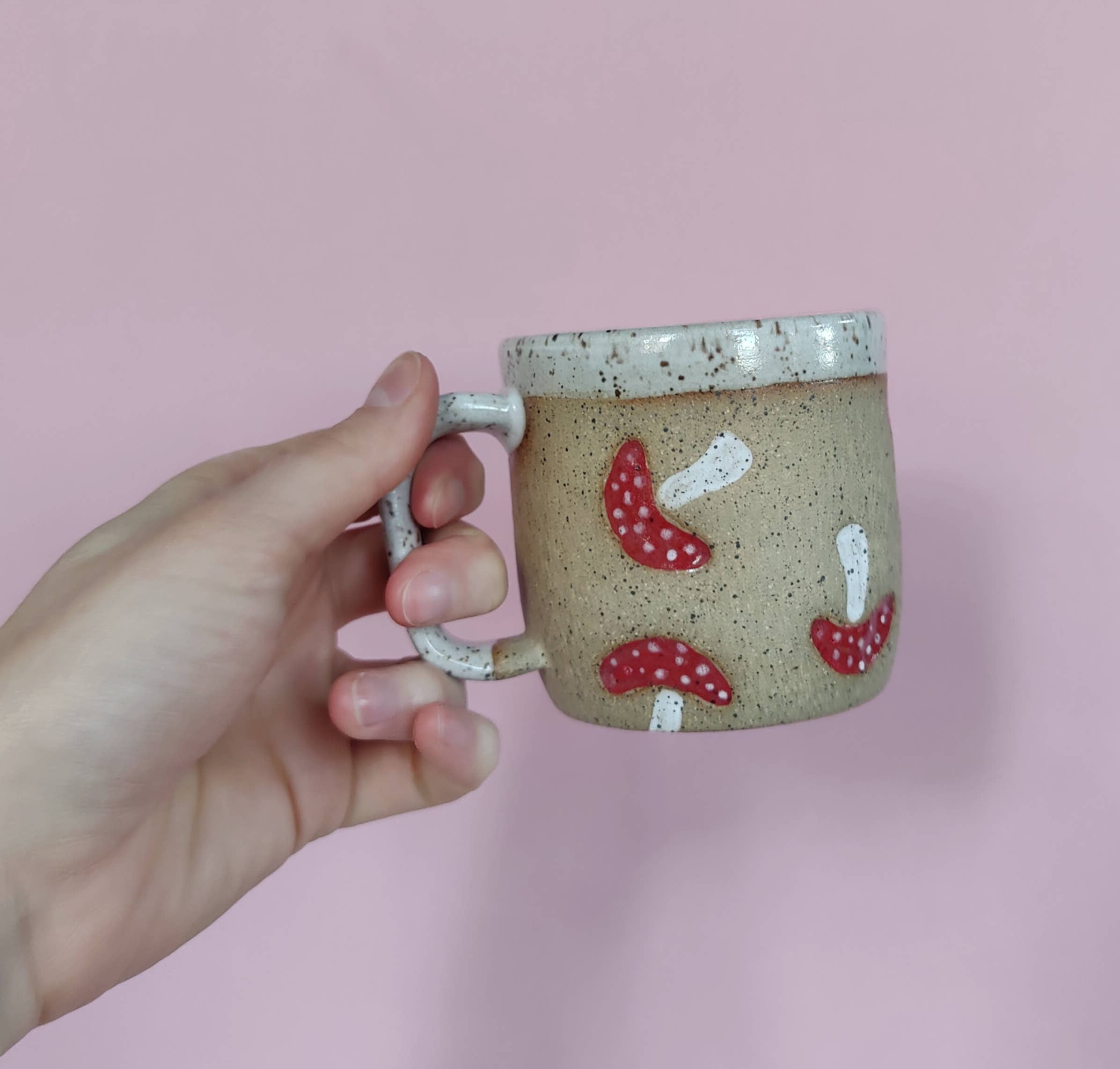 ceramic mushroom mug