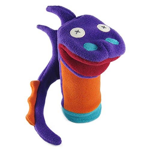 fleece dragon handmade hand puppets