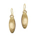 Rounded Leaf Pod Wire Earrings by Marjorie Baer, handcrafted jewelry made in California