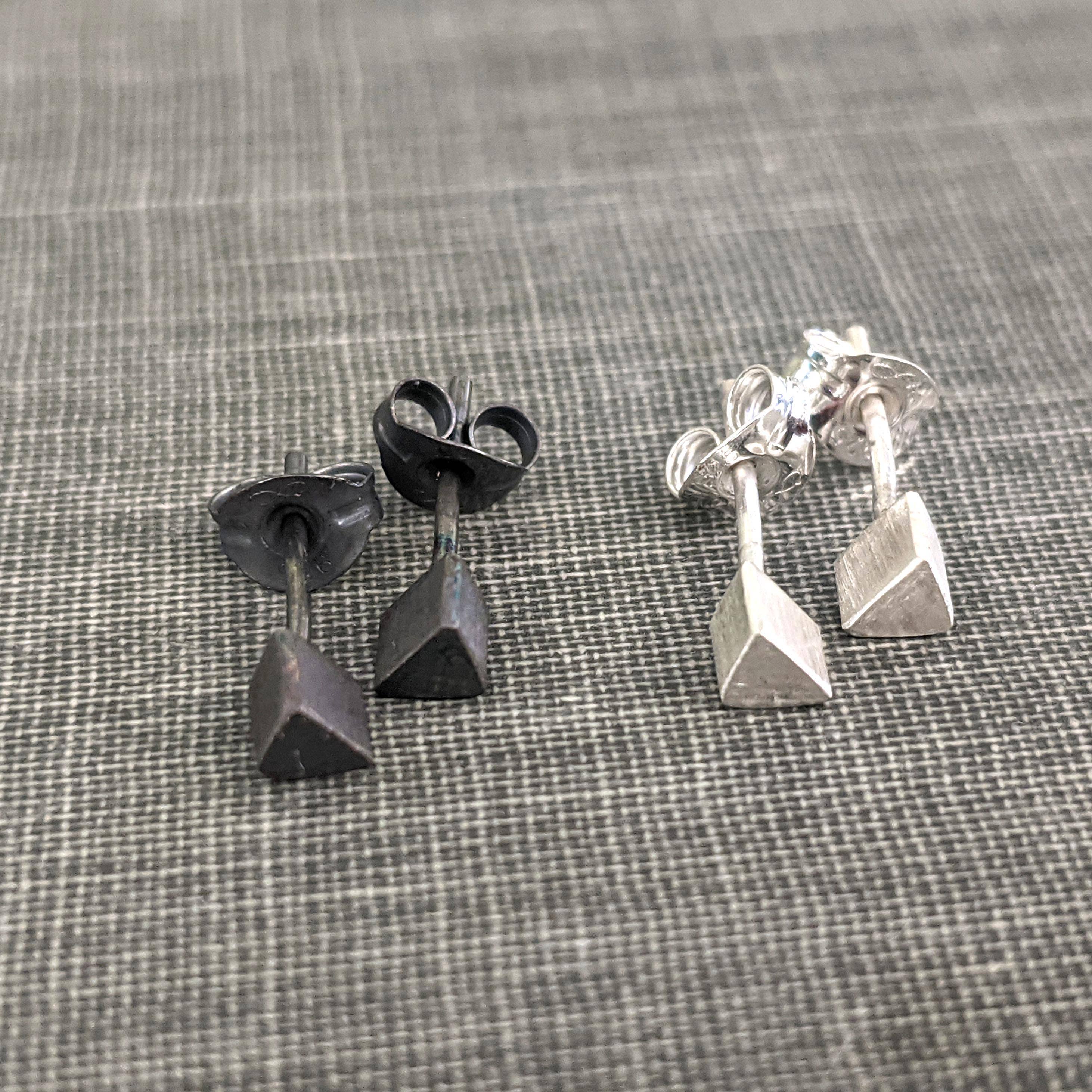 Stylish Triangle Studs by Metamorphosis Metals, the perfect blend of sass and class for everyday wear!