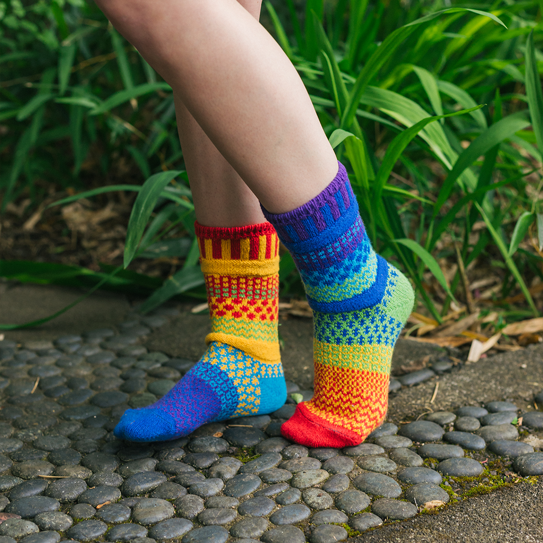 Rainbow Crew Socks | Eco-Friendly & Made in the USA 