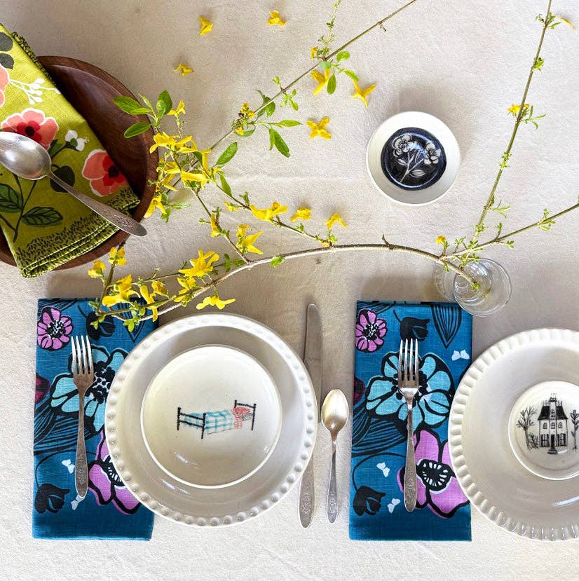 New Fullbloom Napkin Set displayed on a dining table, perfect for any occasion.