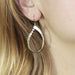 Oval Ring Earring with Beads by Marjorie Baer, handcrafted jewelry made in California