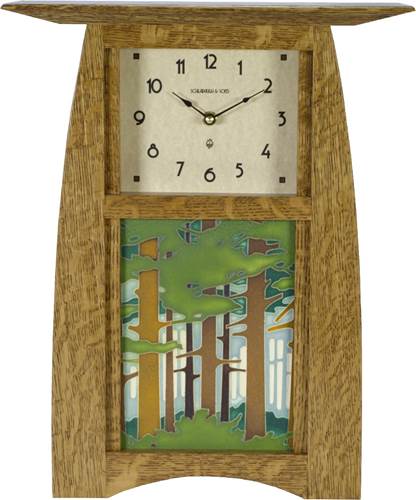 Arts & Crafts 4x8 Forest Tile Clock