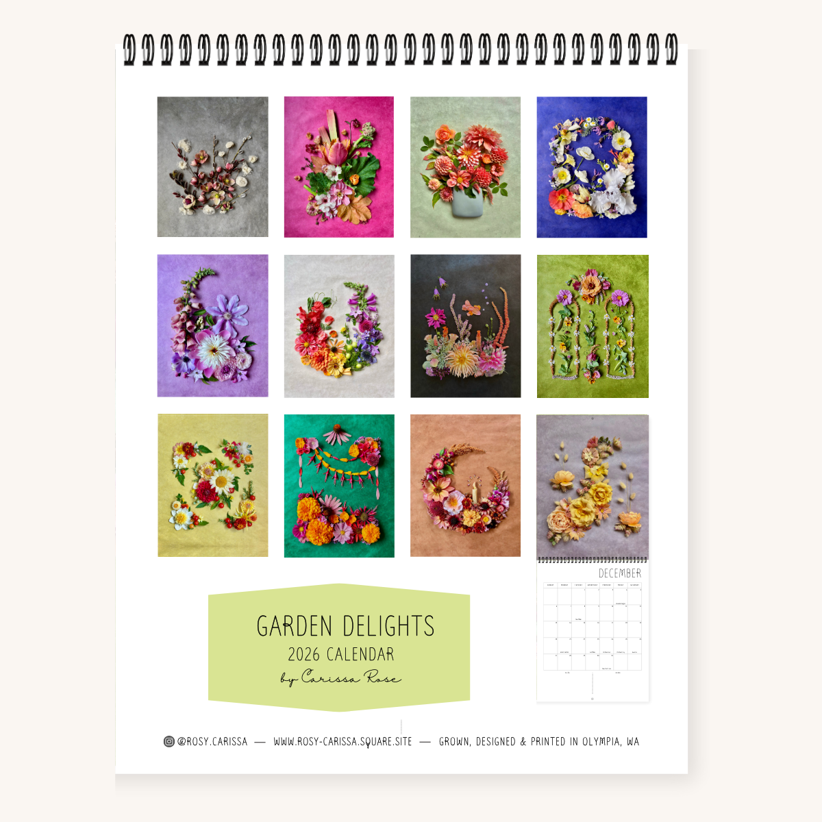 2026 Garden Delights Wall Calendar