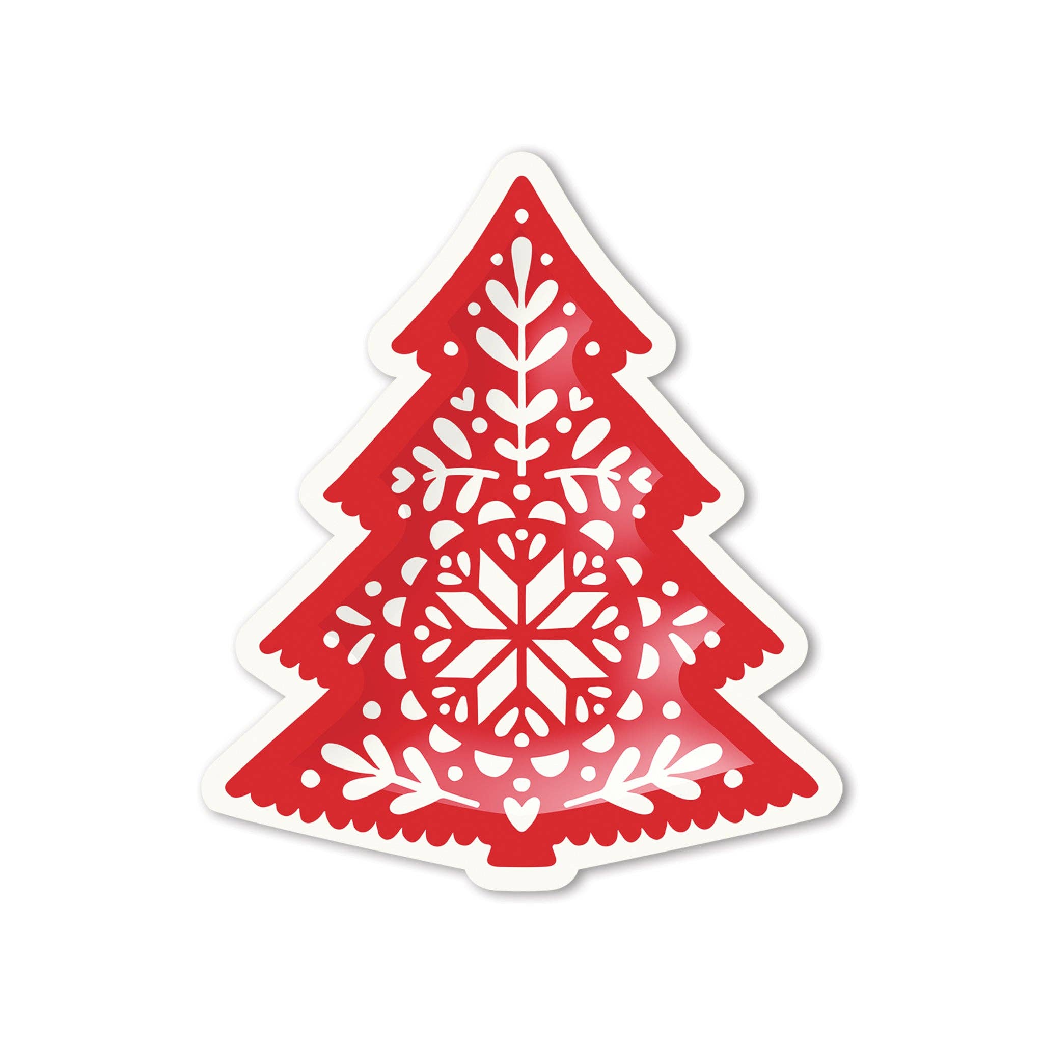 Nordic Christmas Tree Shaped Disposable Paper Plate