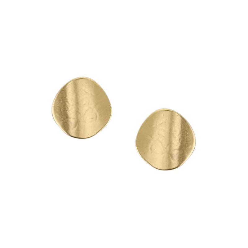 Small Organic Polka Dot Post or Clip Earrings by Marjorie Baer, handcrafted jewelry made in California