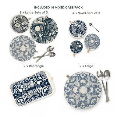 Halo Dish Covers capturing their organic cotton vibes, ready to save dinner from drabness and condensation!