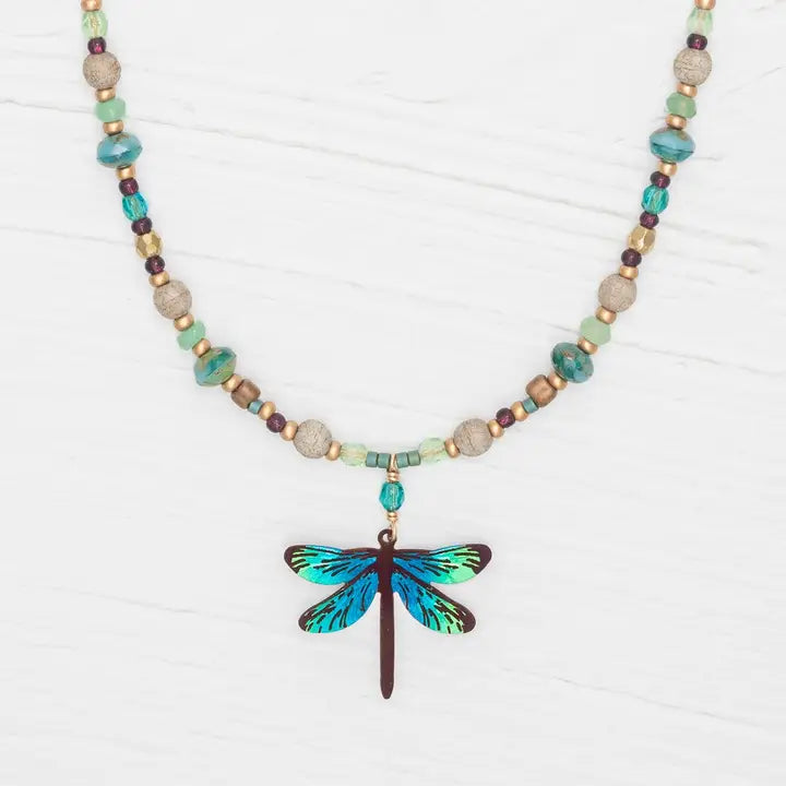 Dragonfly Dreams Beaded Necklace
