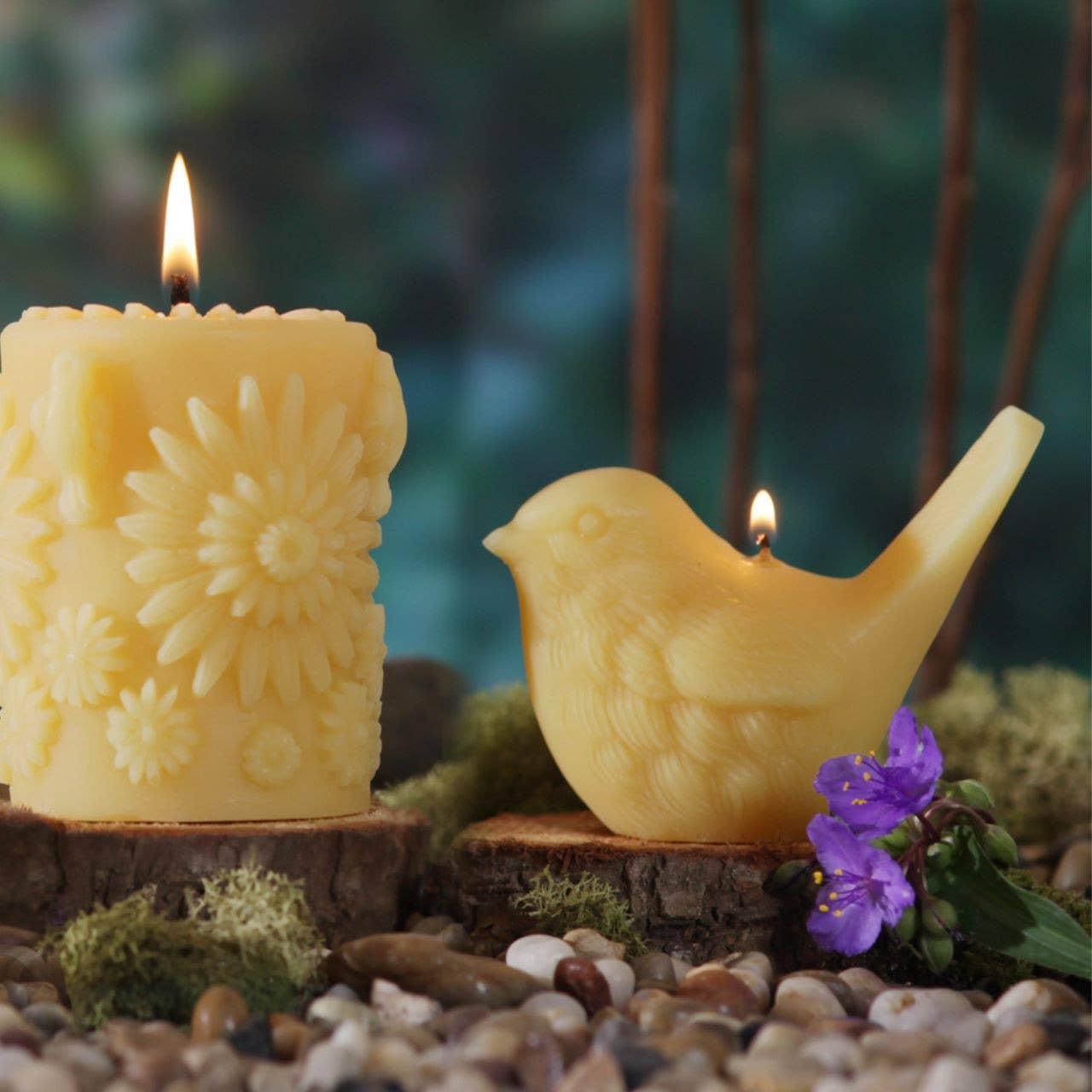 Beeswax Song Birds Novelty Candle