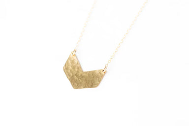 gold stamped necklace