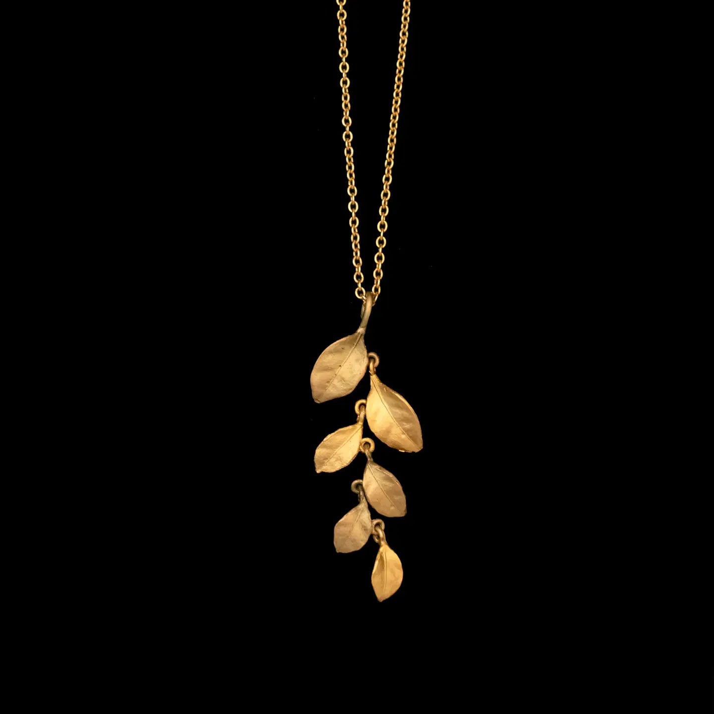 Golden Autumn Long Pendant Necklace