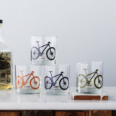 Mountain Bike Rocks Glasses featuring stylish design perfect for cocktails or everyday use.