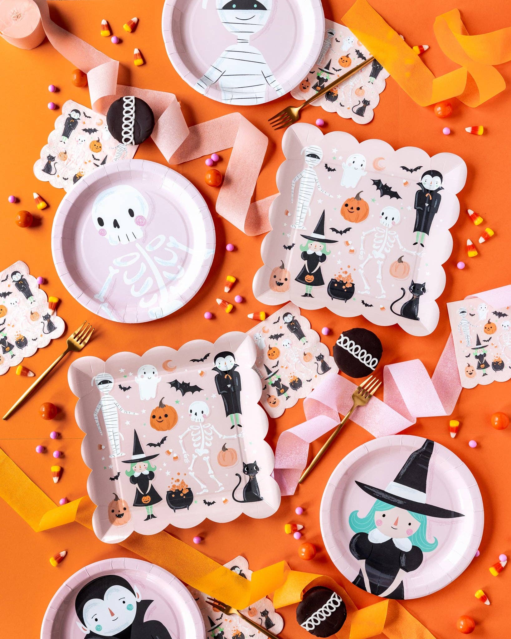PLNP501 - Scallop Halloween Icons Cocktail Napkin