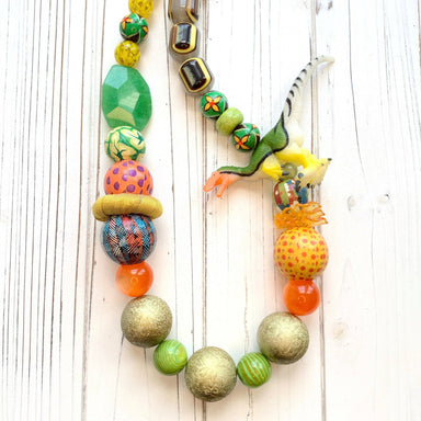 dinosaur beaded necklace