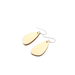 Polka dot Japanese Chiyogami wooden earrings in vibrant orange, ideal for adding a pop of color to any outfit.