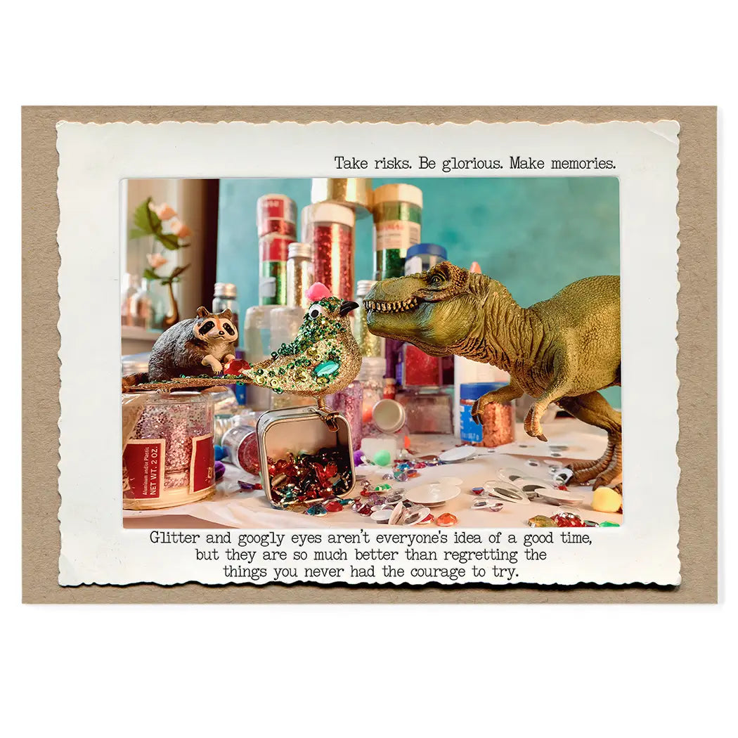 The Memorable Image Card Collection featuring a humorous animal character that embodies the fun and snarky humor of Jamie Redmond's greeting cards.