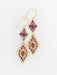 Esmeralda Earrings: Dazzling design featuring garnet ovals and niobium florals – because why just shine when you can spark joy in 18K gold-plated elegance?