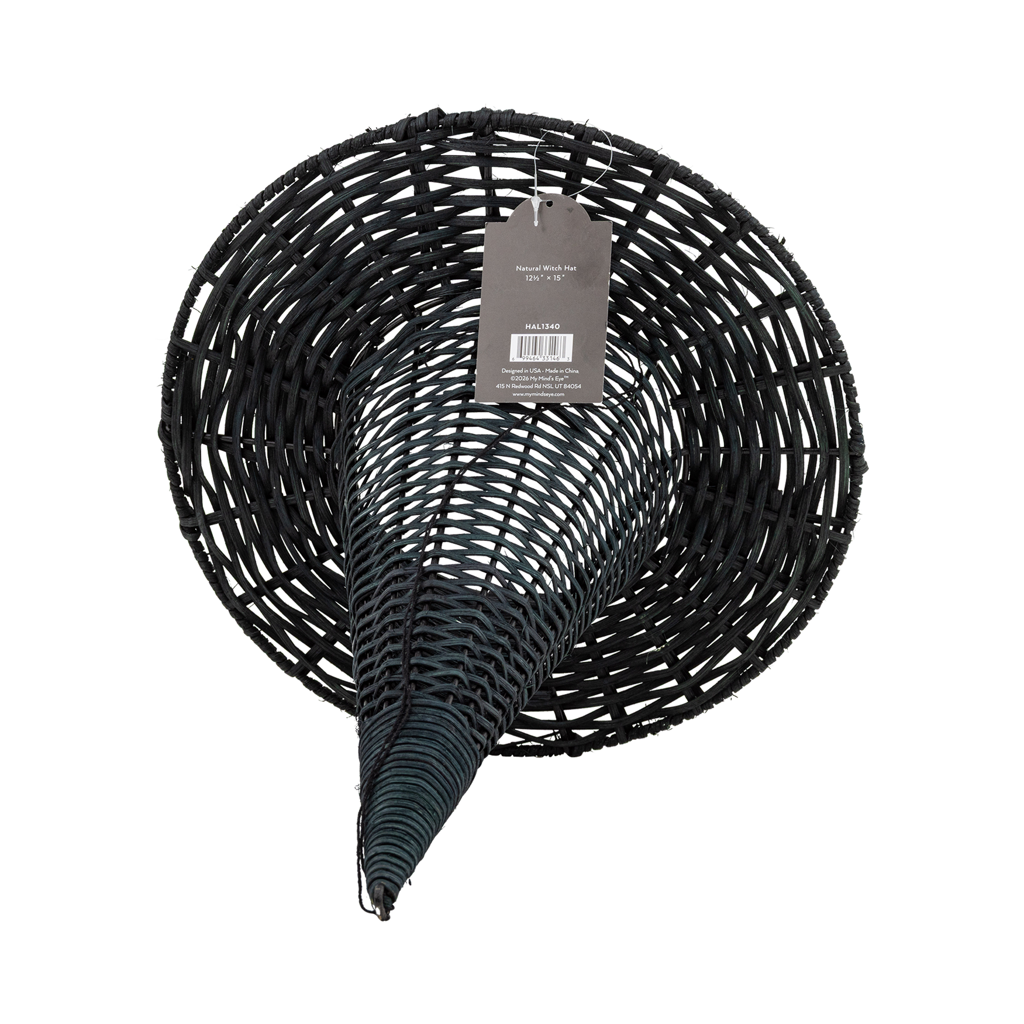Natural Rattan Witch Hat
