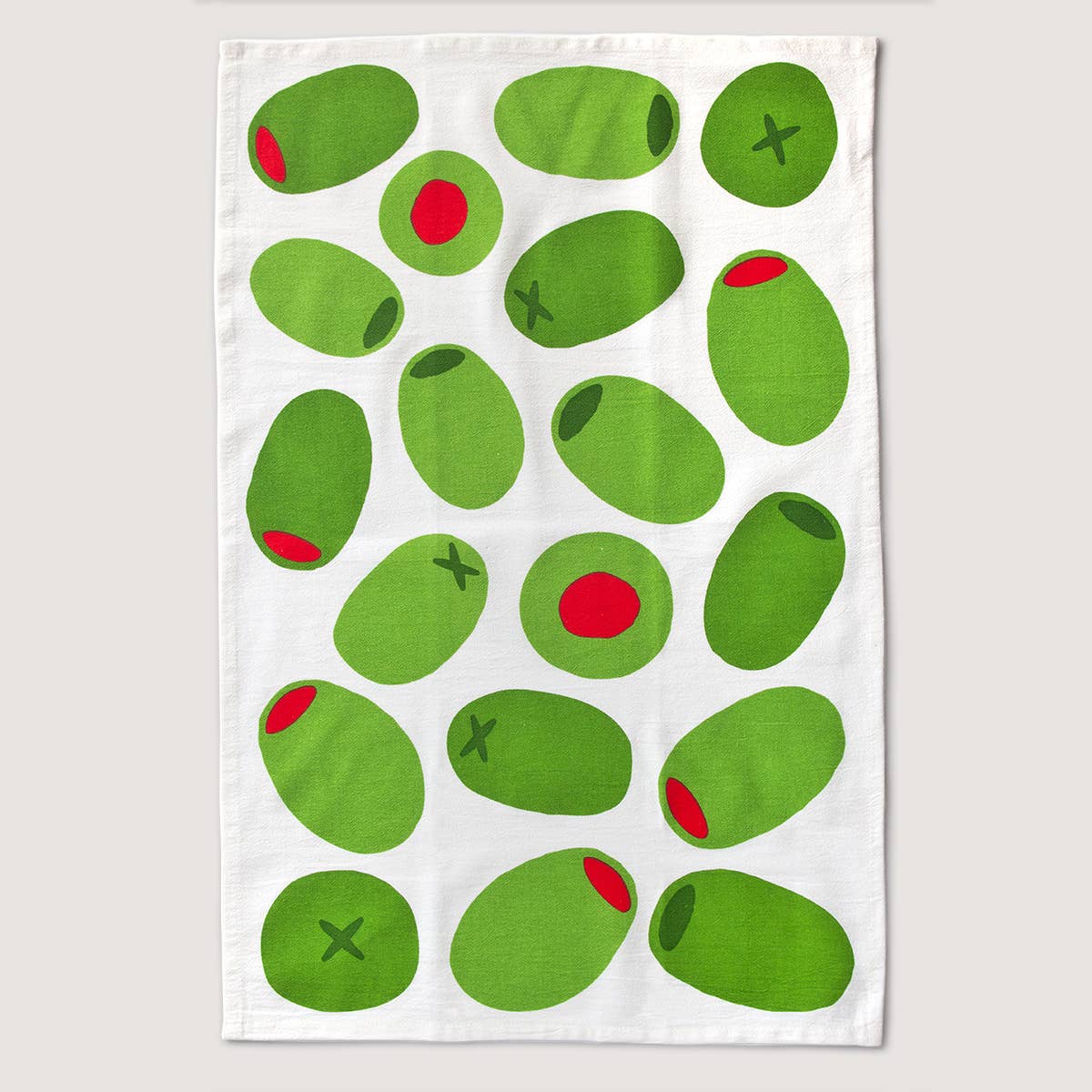 Green Olives Tea Towel
