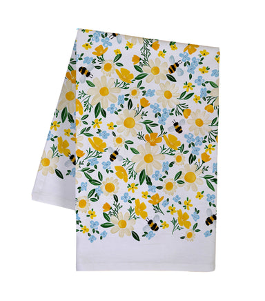 Bee-utiful Blooms Tea Towel