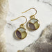 gold gemstone drop earrings