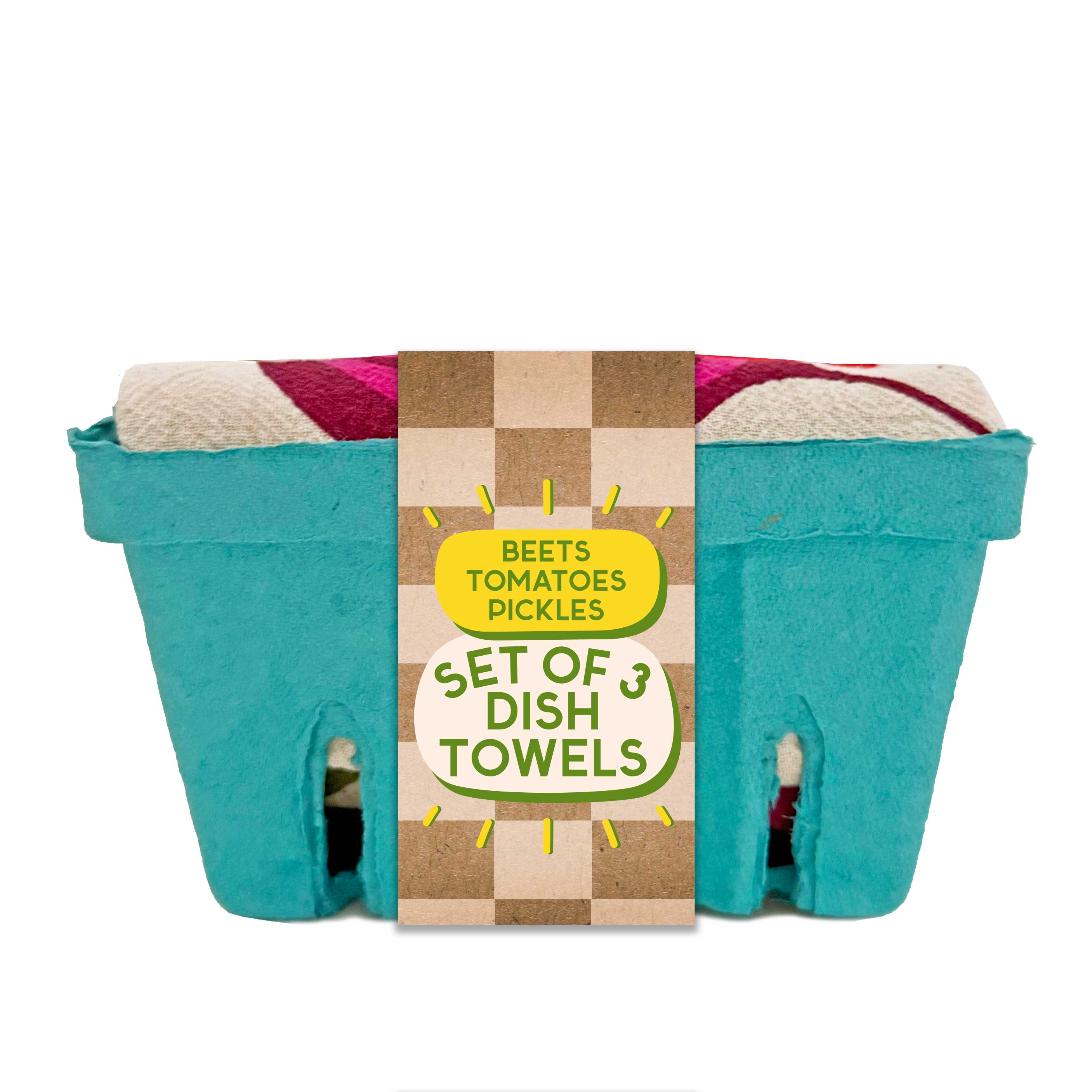 FARMERS MARKET (Beet, Pickle, Tomato) - Tea Towel Set of 3