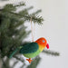 Cute Felt Bird Ornaments crafted from sustainable wool felt, perfect for festive decorations.