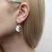 Tiered and Layered Dished Discs Wire Earrings by Marjorie Baer, handcrafted jewelry made in California
