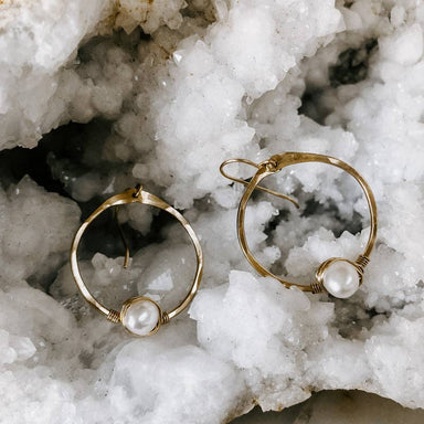 pearl hoop earring