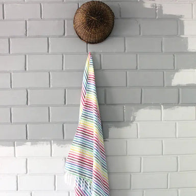 Rainbow stripe towel