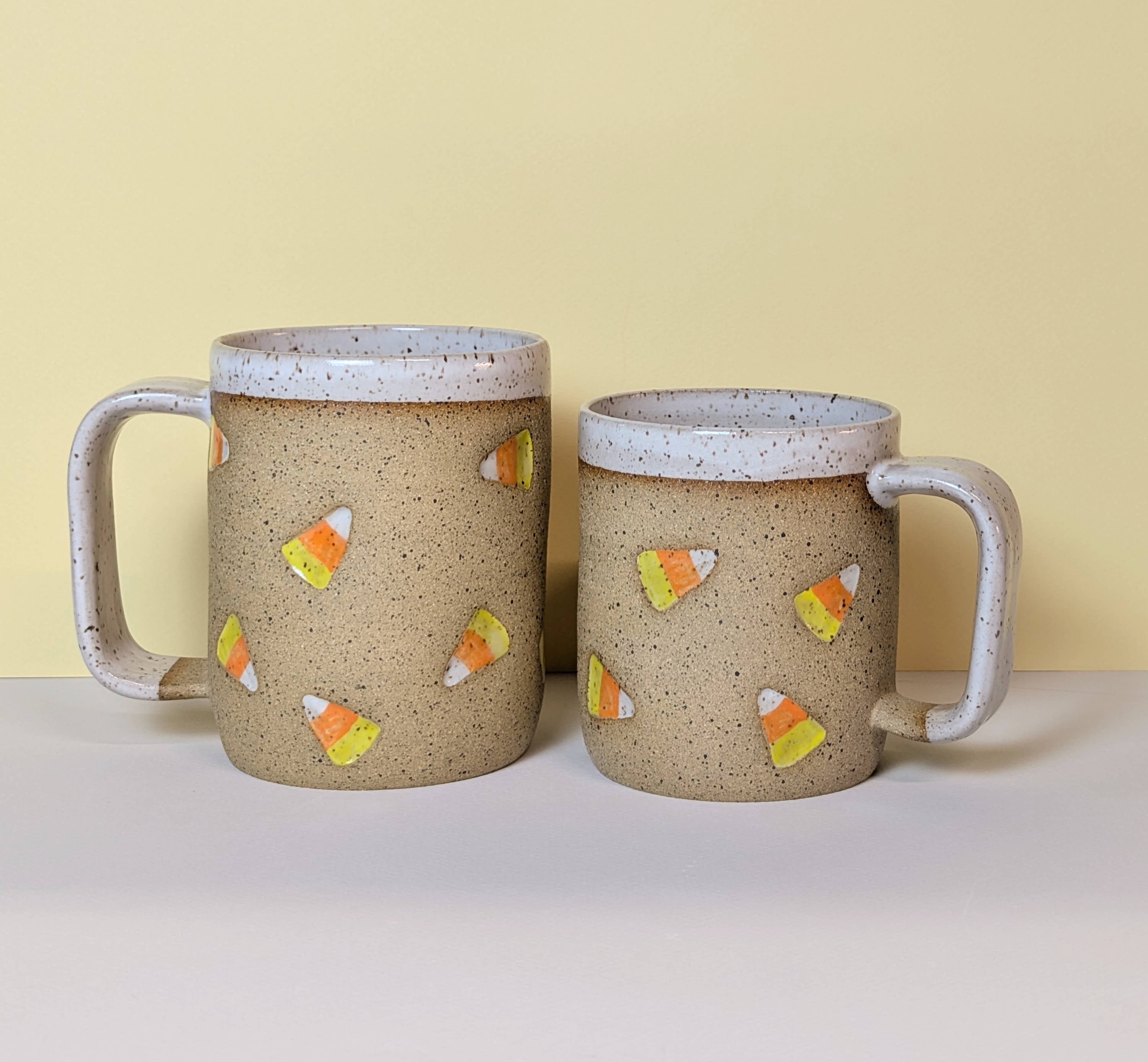 Ceramic Mug in Candy Corn Stamp