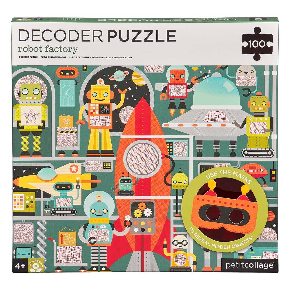 Decoder Puzzle Robot factory 100 piece puzzle by petitcollage