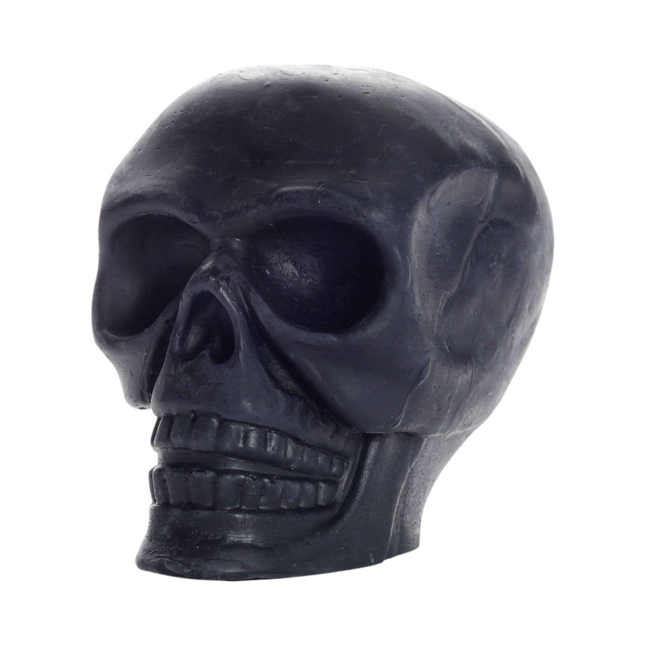 Black skull-shaped candle