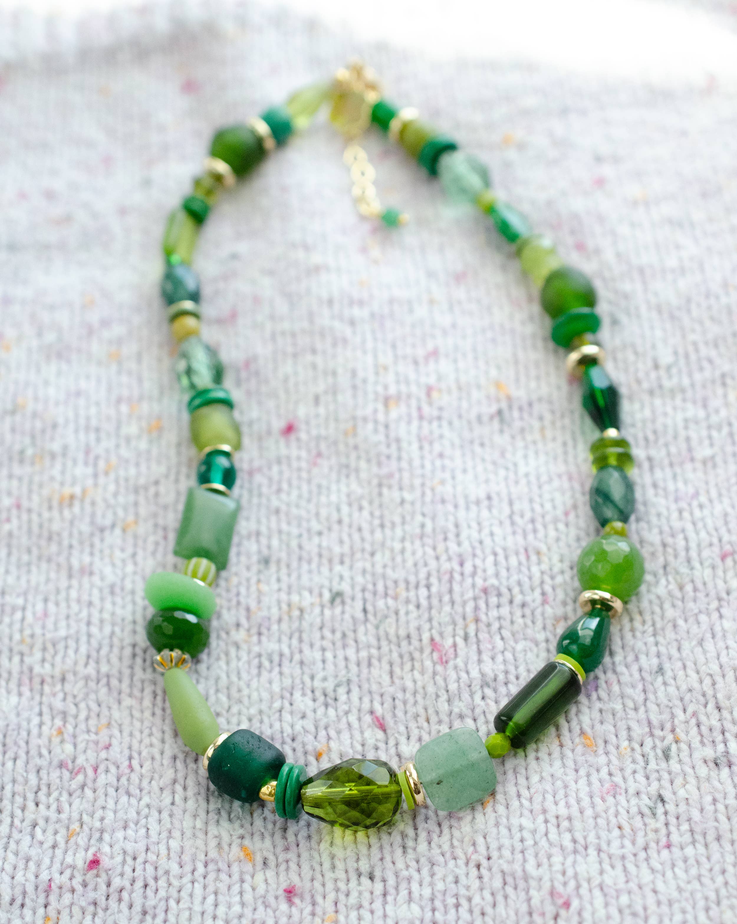 Emerald Green Beaded Necklace
