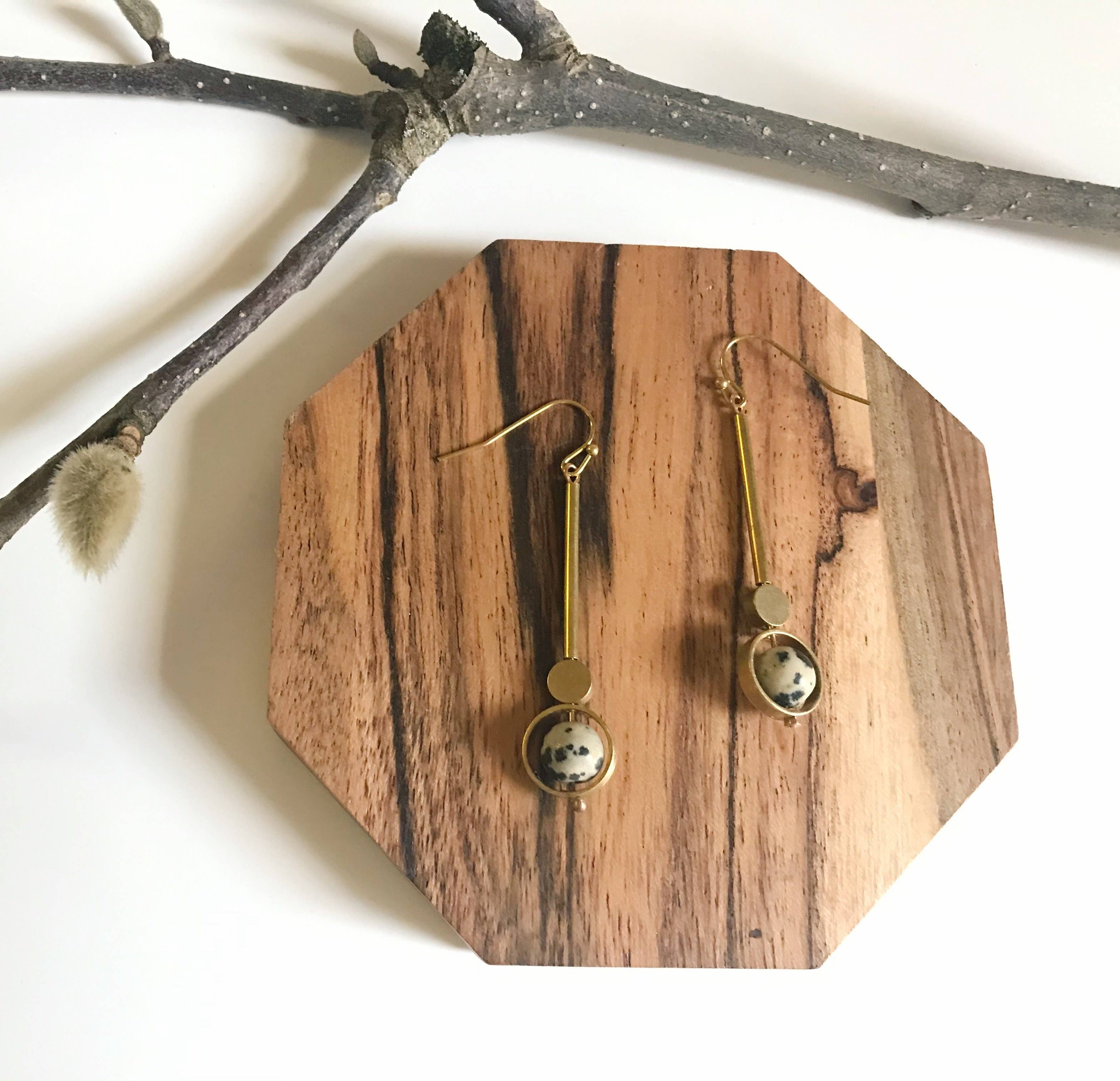 Natural Stone drop earrings