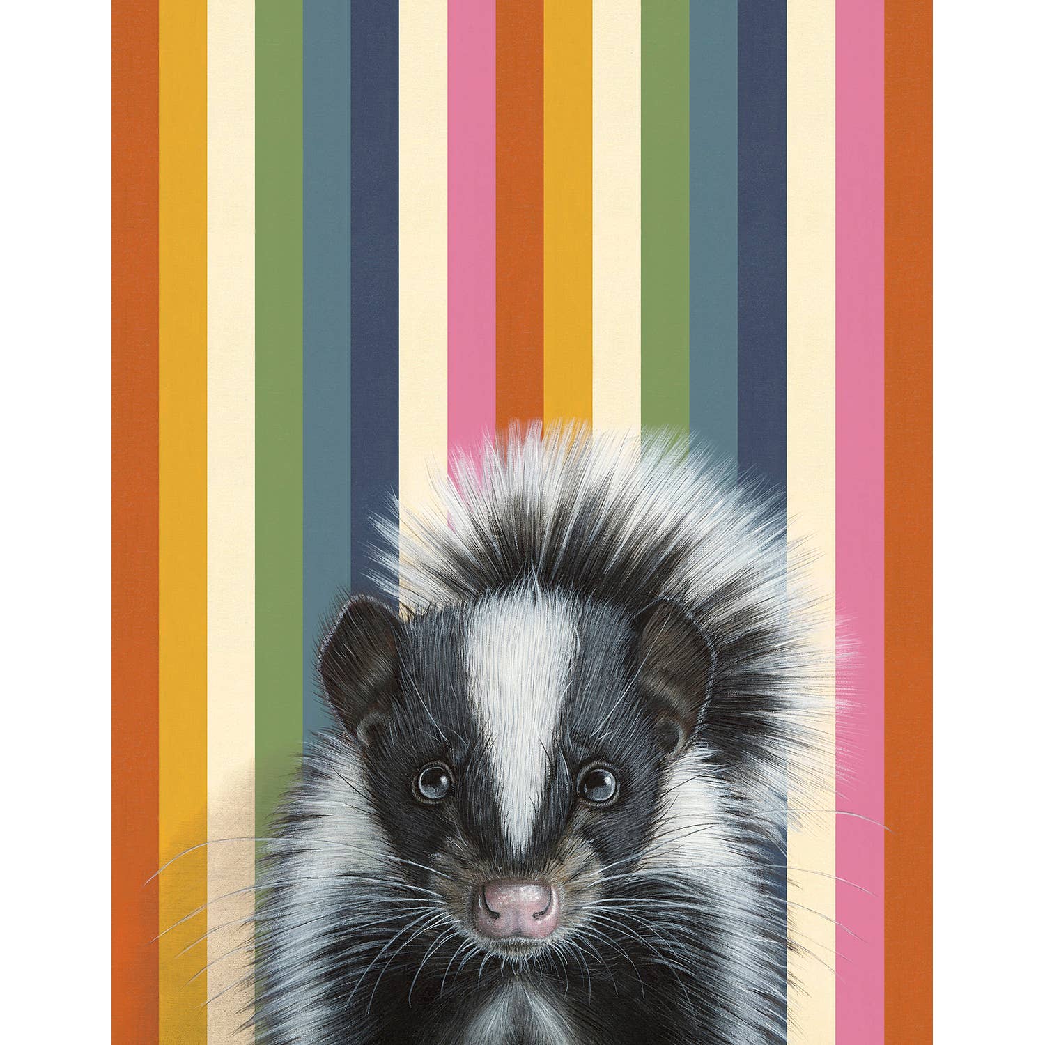 Playful Skunk - Fine Art Print featuring a whimsical design, perfect for adding charm and laughter to your home decor.
