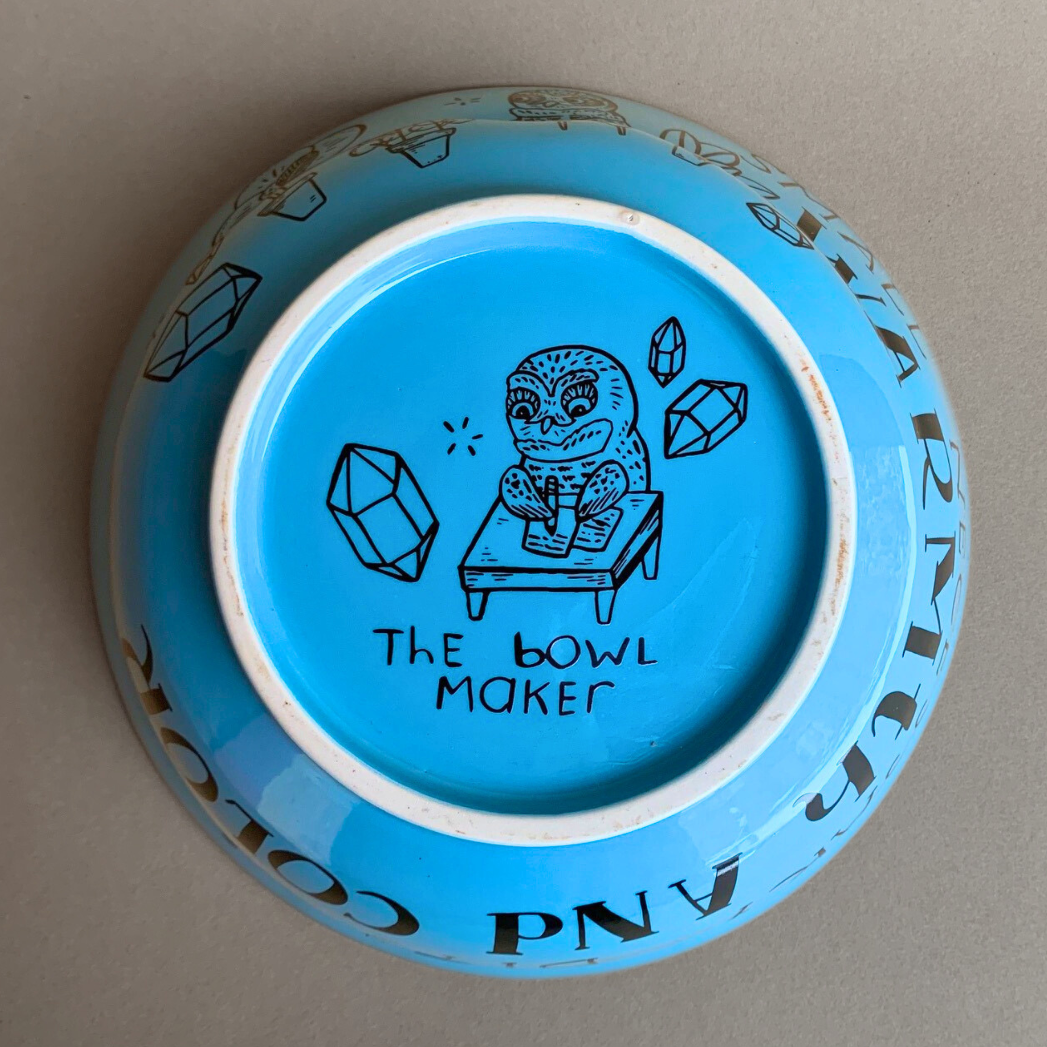 We Are Sparks After All - ceramic Noodle Owl Bowl