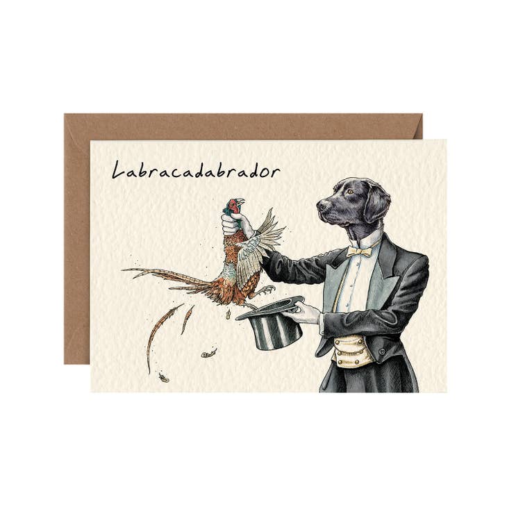 Labracadabrador greeting card
