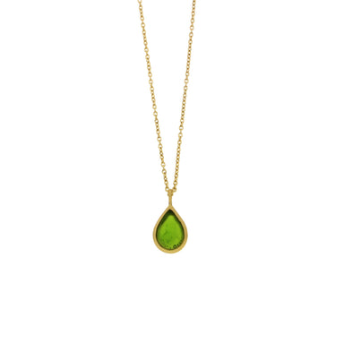 green glass pendant necklace