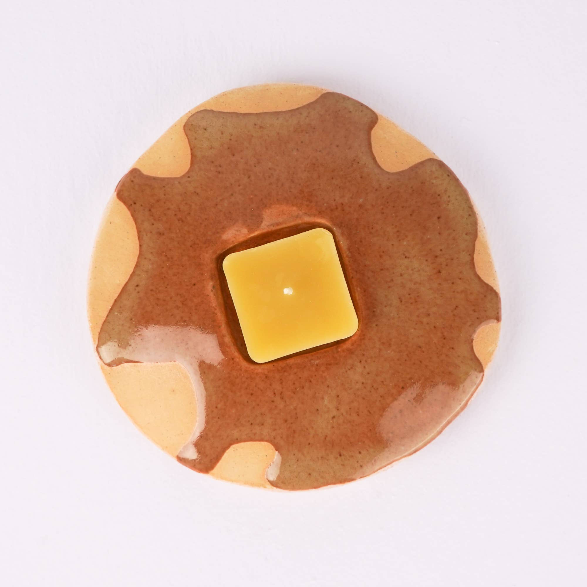 Ceramic pancake tealight holder