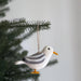 Charming Felt Bird Ornaments for Christmas, handmade in Nepal from sustainable wool felt, perfect for holiday decorating.