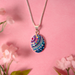 Elegant Mosaico Jewels Petite Oval Pendant in Crystal & Silver with vibrant colors, ideal for chic accessorizing.