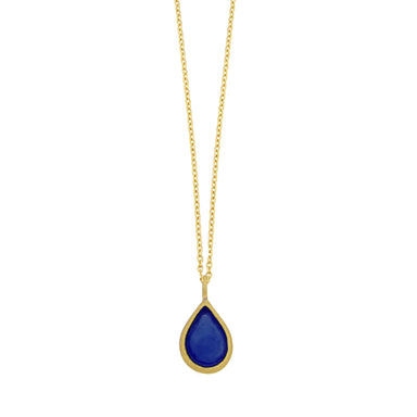 blue glass pendant necklace