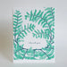 Little Green Card Collection presented with plant-based plastic sleeve, highlighting eco-friendly materials and women-owned studio craftsmanship.