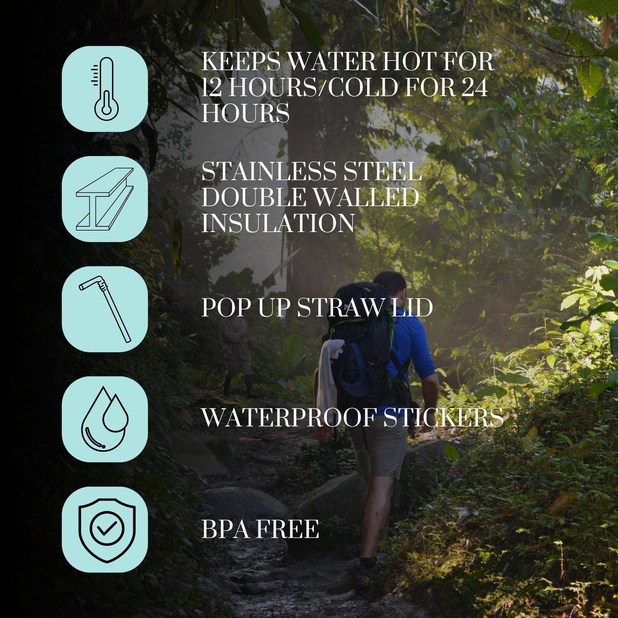 National Park Water Bottle Tracker with Stickers