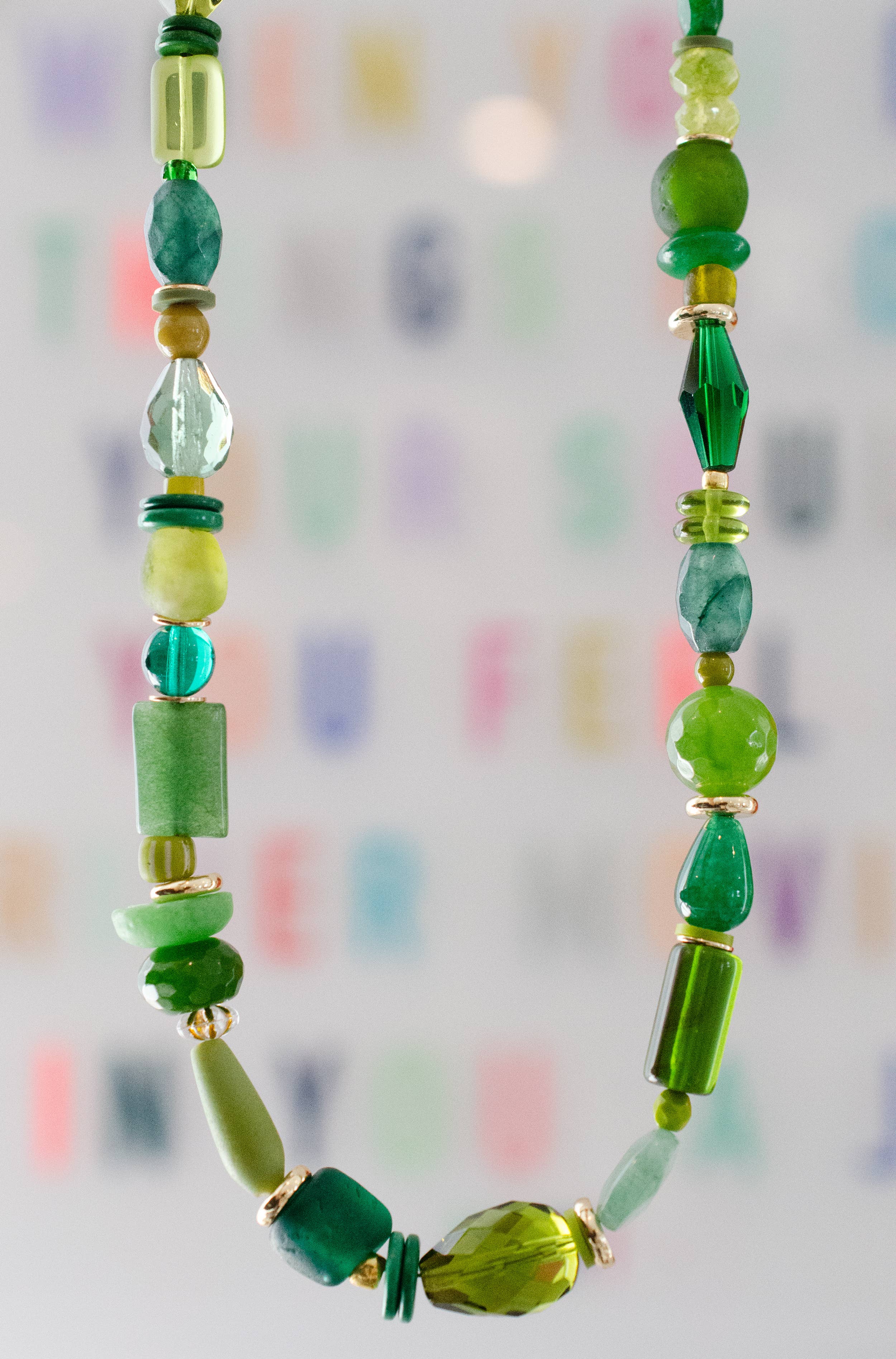 Emerald Green Beaded Necklace