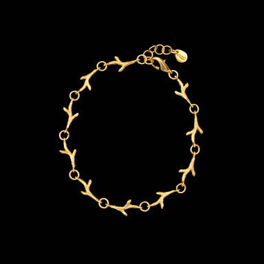 Twig Bracelet Base by Michael Michaud, a unique jewelry piece crafted from brass and finished with 24K Gold, showcasing intricate details inspired by nature.
