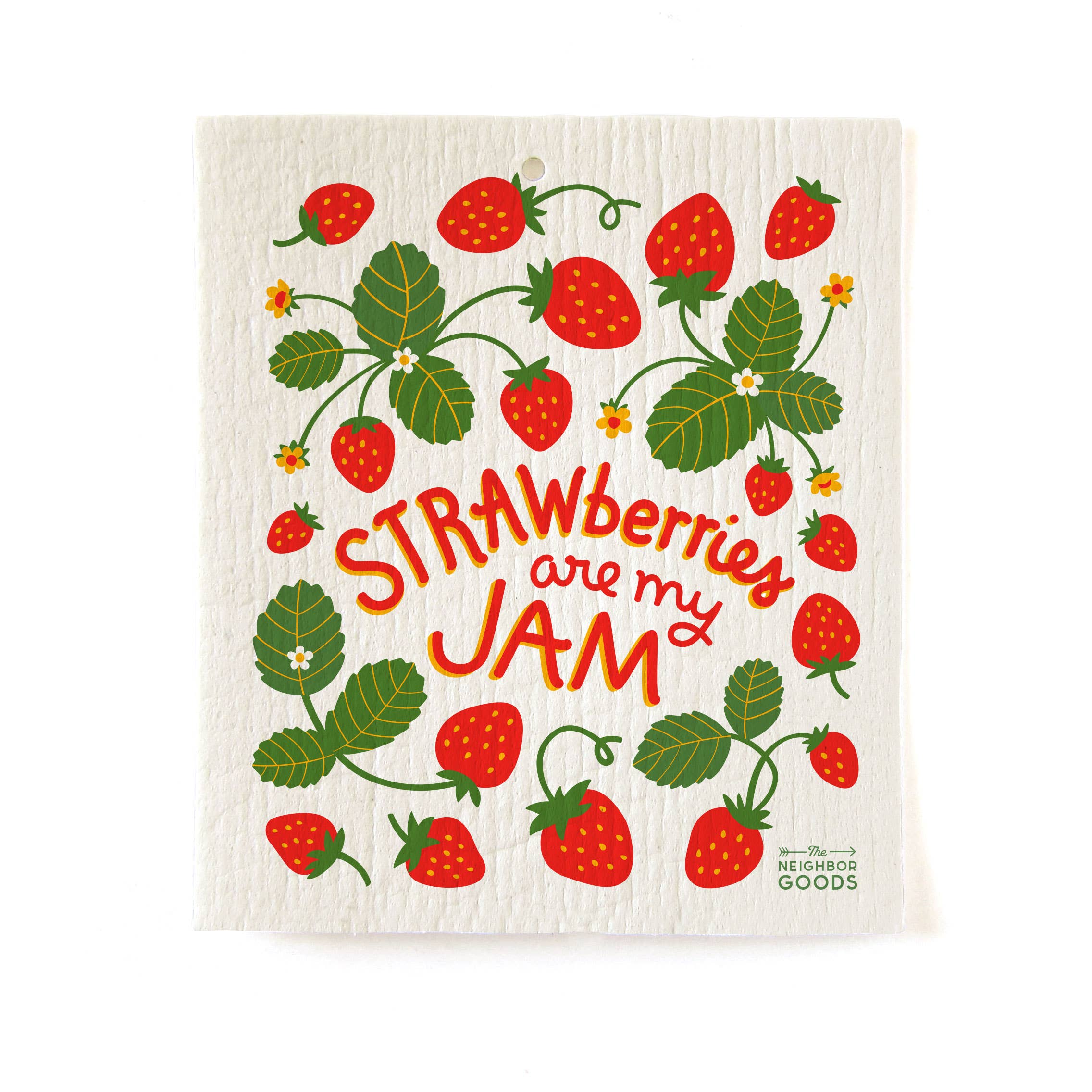 Strawberry - Tea Towel + Sponge Cloth Set