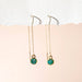 Hook Chain and Crushed Gemstone Earrings